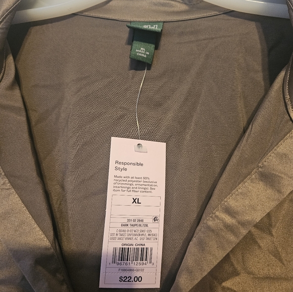 90s Friends inspired brown silk top w/Flared sleeves - Picture 3 of 4